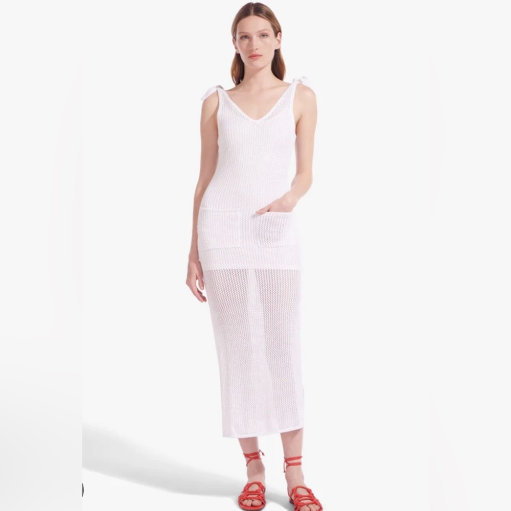 Staud Current White Dress